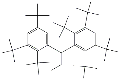 1-(2,3,5,6-Tetra-tert-butylphenyl)-1-(2,3,5-tri-tert-butylphenyl)propane Struktur