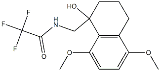 N-[(1,2,3,4-Tetrahydro-1-hydroxy-5,8-dimethoxynaphthalen)-1-ylmethyl]-2,2,2-trifluoroacetamide Struktur