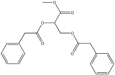 (-)-2-O,3-O-Bis(phenylacetyl)-L-glyceric acid methyl ester Struktur