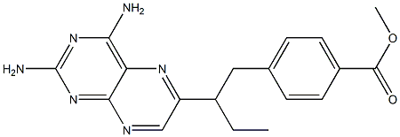 4-[2-(2,4-Diaminopteridin-6-yl)butyl]benzoic acid methyl ester Struktur