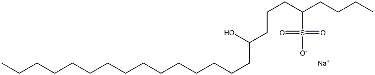 9-Hydroxytetracosane-5-sulfonic acid sodium salt Struktur