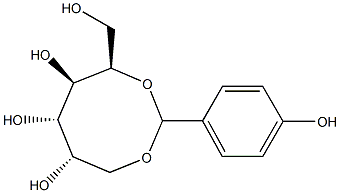 2-O,6-O-(4-Hydroxybenzylidene)-L-glucitol Struktur