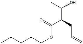 (2R,3S)-2-Allyl-3-hydroxybutyric acid pentyl ester Struktur