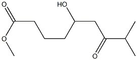 8-Methyl-5-hydroxy-7-oxononanoic acid methyl ester Struktur