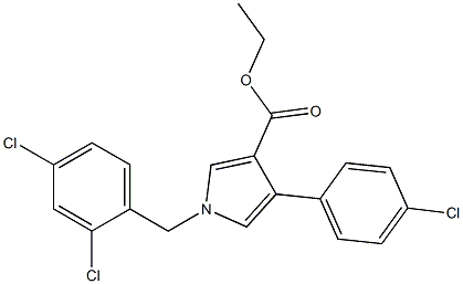 1-(2,4-Dichlorobenzyl)-4-(4-chlorophenyl)-1H-pyrrole-3-carboxylic acid ethyl ester Struktur