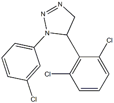 1-(3-Chlorophenyl)-5-(2,6-dichlorophenyl)-4,5-dihydro-1H-1,2,3-triazole Struktur