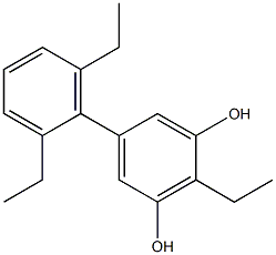 2-Ethyl-5-(2,6-diethylphenyl)benzene-1,3-diol Struktur