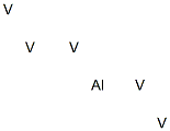 Pentavanadium aluminum Struktur