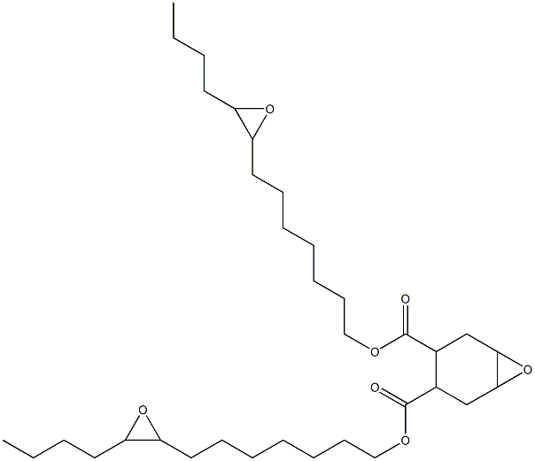 7-Oxabicyclo[4.1.0]heptane-3,4-dicarboxylic acid bis(8,9-epoxytridecan-1-yl) ester Struktur