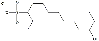 11-Hydroxytridecane-3-sulfonic acid potassium salt Struktur