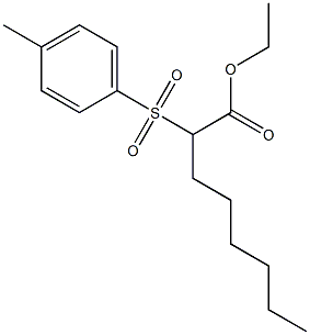 2-(4-Methylphenylsulfonyl)octanoic acid ethyl ester Struktur