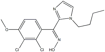 (E)-(2,3-Dichloro-4-methoxyphenyl) (1-butyl-1H-imidazol-2-yl) ketone oxime Struktur