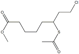 6-Acetylthio-8-chlorooctanoic acid methyl ester Struktur