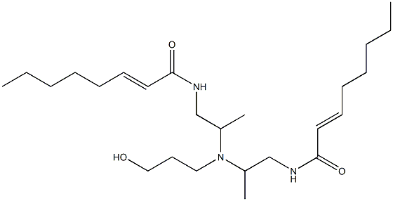 N,N'-[3-Hydroxypropyliminobis(2-methyl-2,1-ethanediyl)]bis(2-octenamide) Struktur