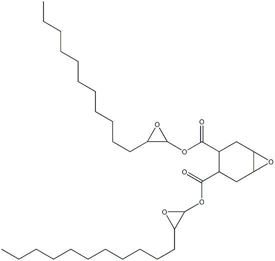 7-Oxabicyclo[4.1.0]heptane-3,4-dicarboxylic acid bis(1,2-epoxytridecan-1-yl) ester Struktur