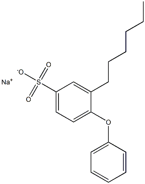 3-Hexyl-4-phenoxybenzenesulfonic acid sodium salt Struktur