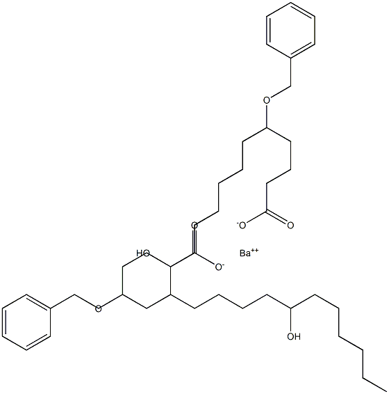 Bis(5-benzyloxy-12-hydroxystearic acid)barium salt Struktur