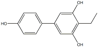 4-Ethyl-1,1'-biphenyl-3,4',5-triol Struktur