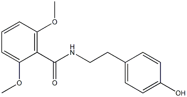 N-(4-Hydroxyphenethyl)-2,6-dimethoxybenzamide Struktur