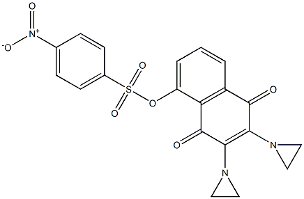 2,3-Bis(1-aziridinyl)-5-(4-nitrophenylsulfonyloxy)-1,4-naphthoquinone Struktur