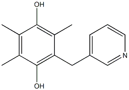 2,3,5-Trimethyl-6-(3-pyridinylmethyl)hydroquinone Struktur