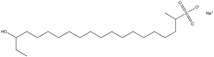 18-Hydroxyicosane-2-sulfonic acid sodium salt Struktur