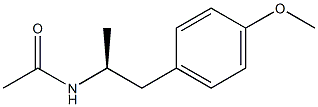 N-[(S)-1-Methyl-2-(p-methoxyphenyl)ethyl]acetamide Struktur