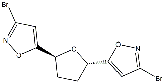 (2S,5S)-Tetrahydro-2,5-bis(3-bromoisoxazol-5-yl)furan Struktur