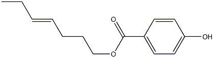 4-Hydroxybenzoic acid 4-heptenyl ester Struktur