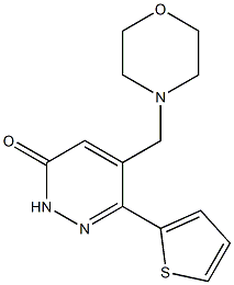 6-(2-Thienyl)-5-[morpholinomethyl]pyridazin-3(2H)-one Struktur