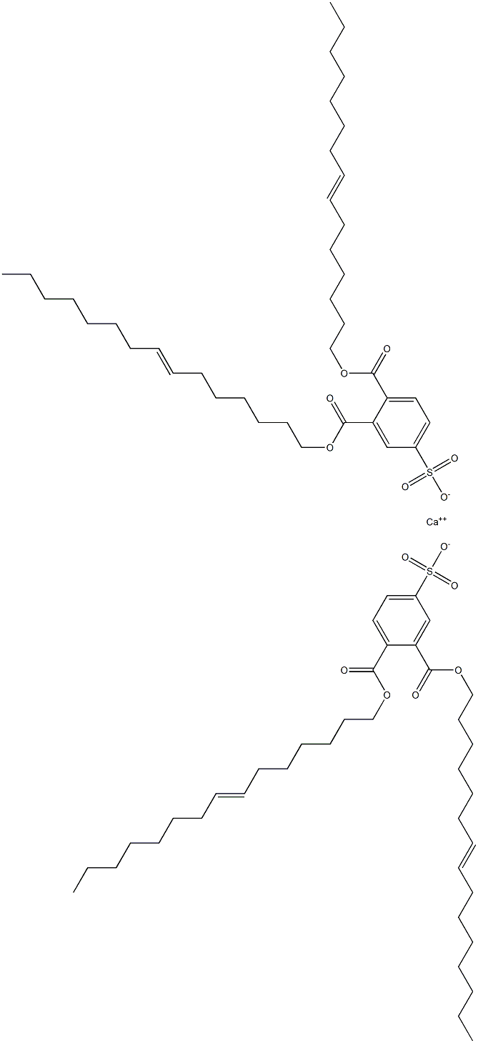 Bis[3,4-di(7-pentadecenyloxycarbonyl)benzenesulfonic acid]calcium salt Struktur