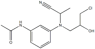 3'-[(1-Cyanoethyl)(3-chloro-2-hydroxypropyl)amino]acetanilide Struktur