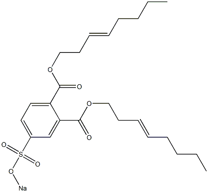 4-(Sodiosulfo)phthalic acid di(3-octenyl) ester Struktur