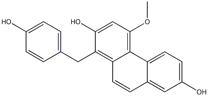 1-(4-Hydroxybenzyl)-4-methoxyphenanthrene-2,7-diol Struktur