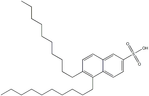 5,6-Didecyl-2-naphthalenesulfonic acid Struktur