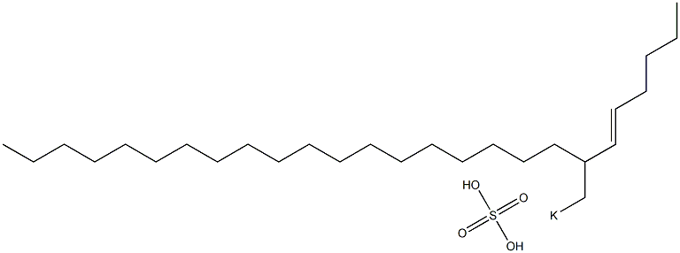 Sulfuric acid 2-(1-hexenyl)henicosyl=potassium ester salt Struktur