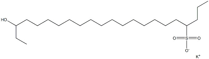 20-Hydroxydocosane-4-sulfonic acid potassium salt Struktur