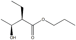 (2R,3S)-2-Ethyl-3-hydroxybutyric acid propyl ester Struktur