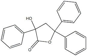 3-Hydroxy-3,5,5-triphenyl-4,5-dihydrofuran-2(3H)-one Struktur