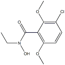 3-Chloro-2,6-dimethoxybenzohydroxamic acid ethyl ester Struktur