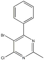 4-Chloro-5-bromo-2-methyl-6-phenylpyrimidine Struktur