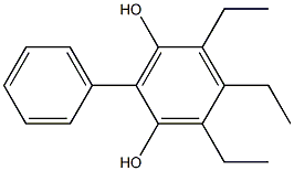 2-Phenyl-4,5,6-triethylbenzene-1,3-diol Struktur