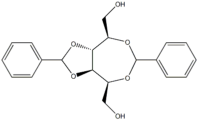 2-O,5-O:3-O,4-O-Dibenzylidene-D-glucitol Struktur