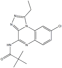 8-Chloro-4-pivaloylamino-1-ethyl[1,2,4]triazolo[4,3-a]quinoxaline Struktur