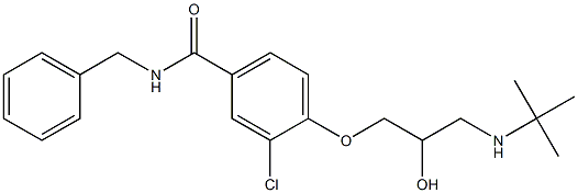 1-[4-[Benzylcarbamoyl]-2-chlorophenoxy]-3-[tert-butylamino]-2-propanol Struktur