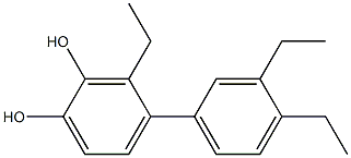 3-Ethyl-4-(3,4-diethylphenyl)benzene-1,2-diol Struktur