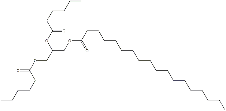 1-O,2-O-Dicaproyl-3-O-stearoylglycerol Struktur