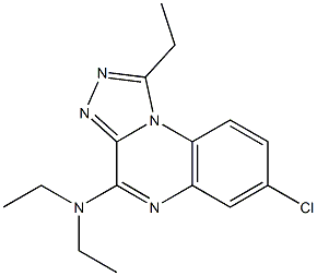 7-Chloro-4-diethylamino-1-ethyl[1,2,4]triazolo[4,3-a]quinoxaline Struktur