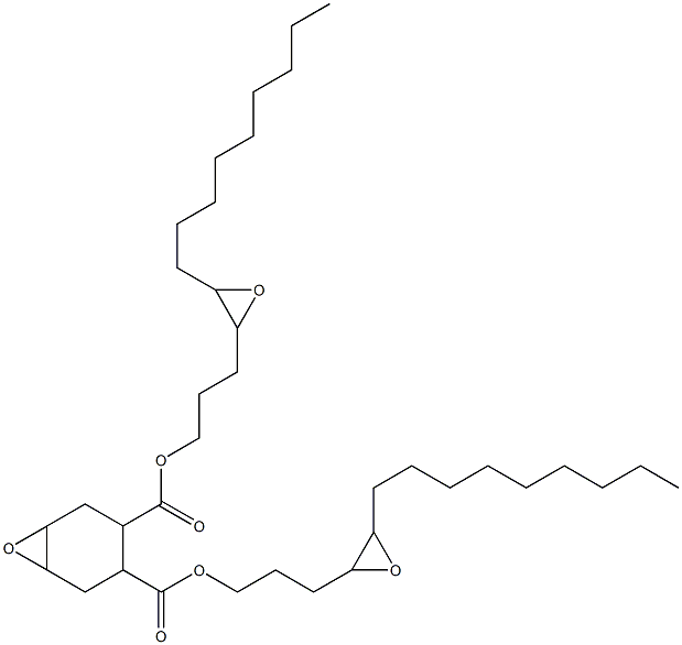 7-Oxabicyclo[4.1.0]heptane-3,4-dicarboxylic acid bis(4,5-epoxytetradecan-1-yl) ester Struktur