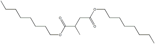 2-Methylsuccinic acid dioctyl ester Struktur